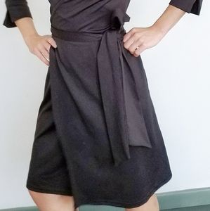 Black wrap shift business dress cocktail xs